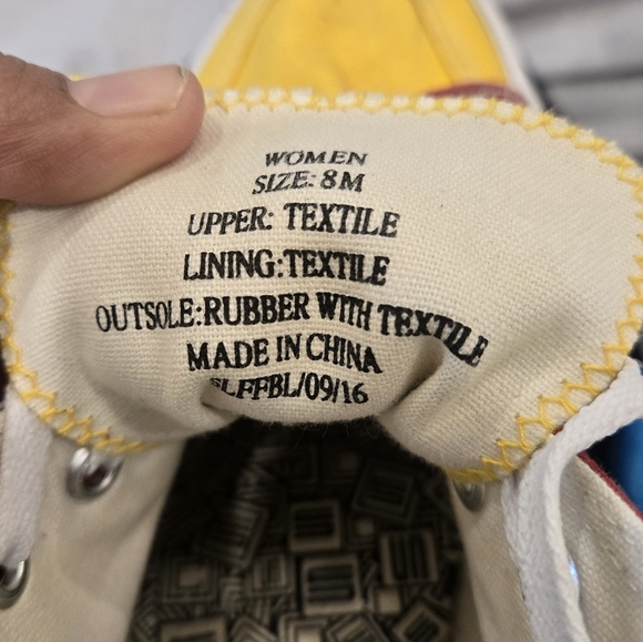 Red and Yellow Women's Sneakers - Picture 4 of 5